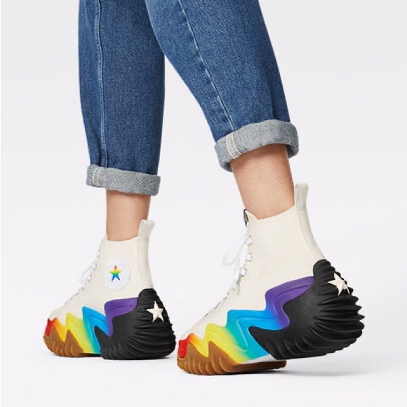 LIMITED ED PRIDE Run Star Motion Platform High Top - Picture 6 of 11